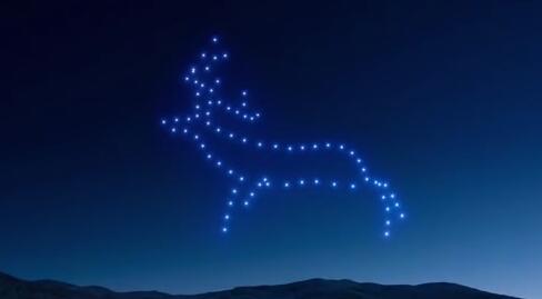 有片|蘇格蘭慶祝新年 無人機點亮夜空