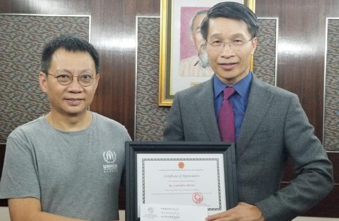 林健忠獲越南總領事館頒感謝狀 表揚捐資抗疫