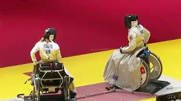 女子輪椅劍擊重劍團體賽 港隊獲第4名