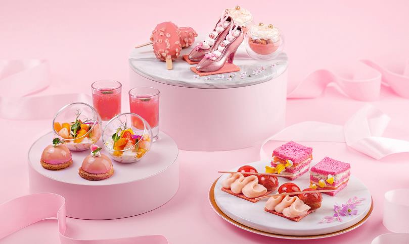 【美食】朗廷酒店粉紅下午茶網上預訂享8折 穿粉衫送氣泡茶 