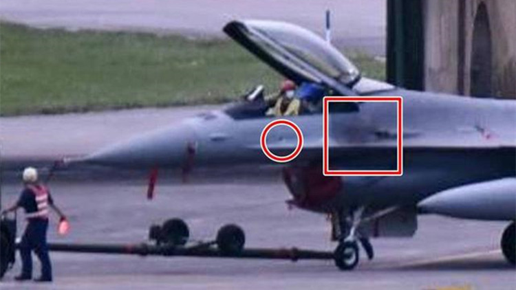 台空軍一架F-16V戰機演習疑被自身射出炮彈損傷