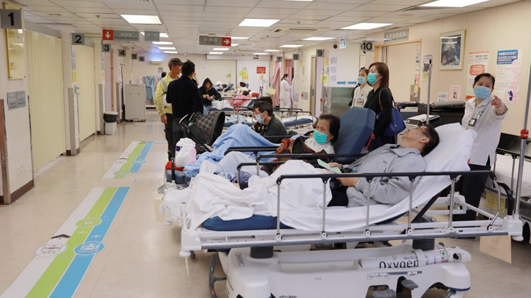 本港10間公院爆滿 昨日4357人急症室求診