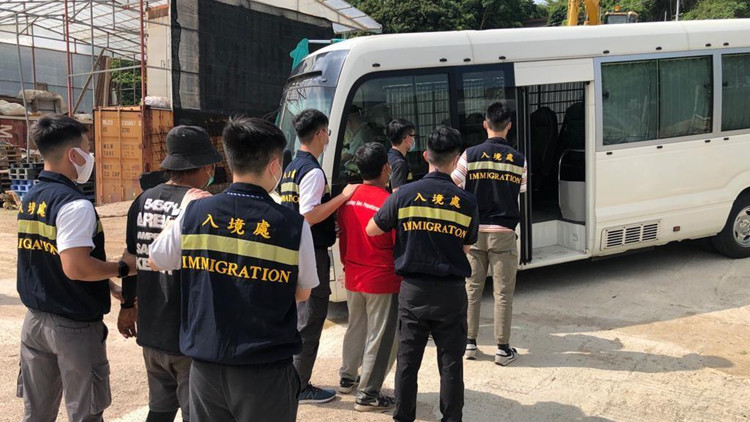 入境處展開反非法勞工行動 共拘捕10人