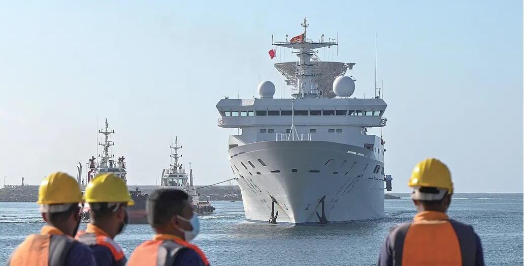 中國遠望5號船停靠斯里蘭卡漢班托塔港
