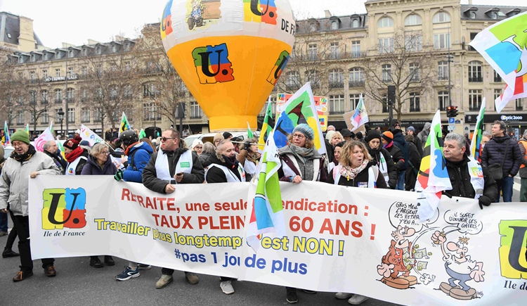 法國遭遇大規模罷工和示威遊行浪潮 反對退休制度改革