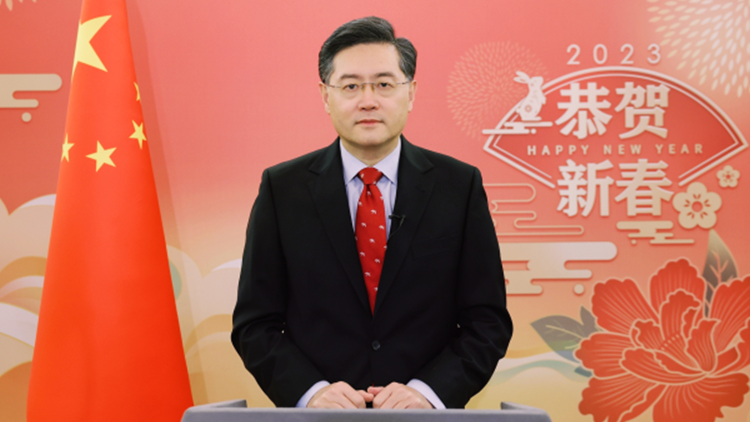 秦剛部長致各國駐華使團的新年視頻致辭