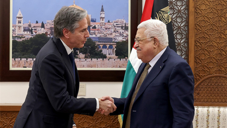 巴勒斯坦總統阿巴斯會見美國務卿布林肯