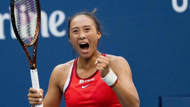中國選手鄭欽文躋身美國網球公開賽女單八強