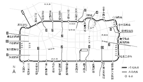 郑州地铁5号线站点示意图