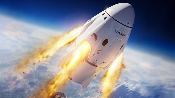SpaceX载人飞船成功升空