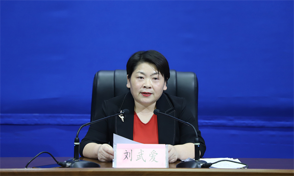 图一 九江市人大常委会副主任、新区党工委书记刘武爱介绍新区发展成就.jpg