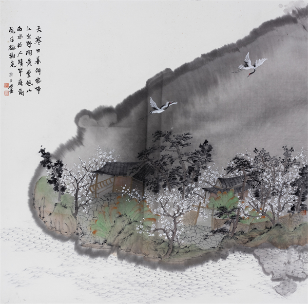 图片4:任赛作品:庭前院后梅树迷 69X69厘米.jpg