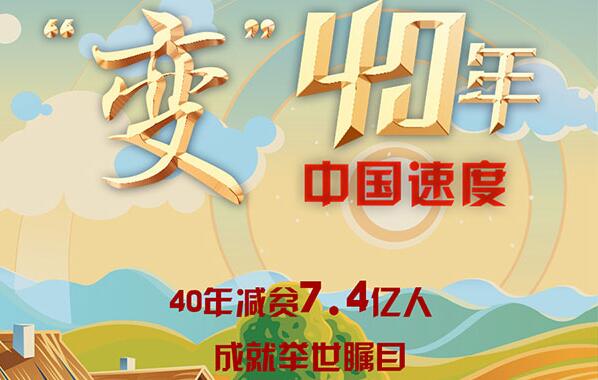 【“变”40年中国速度】40年减贫7.4亿人 成就举世瞩目