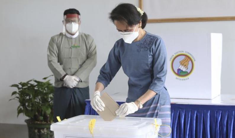 昂山素姬領導的全民盟在緬甸大選贏過半議席