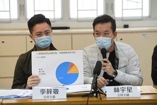 公民力量調查：八成受訪者願意接種疫苗