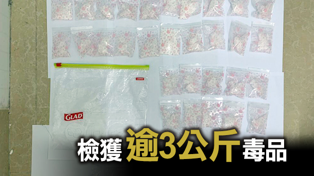 警破觀塘茶果嶺毒品倉檢值180萬元毒品 青年被捕