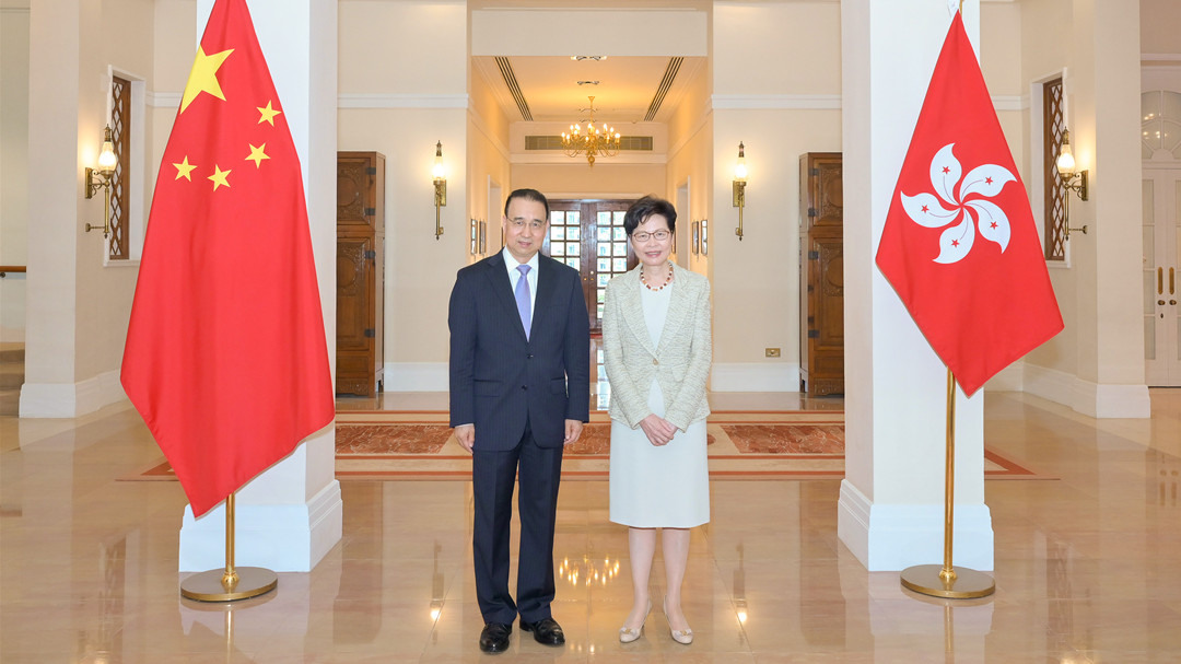 林鄭月娥會見新任外交部駐港特派員公署特派員劉光源