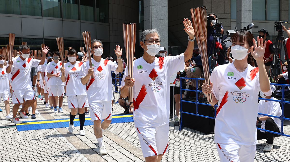 圖集 | 東奧今日開幕 東京都廳舉行聖火抵達儀式