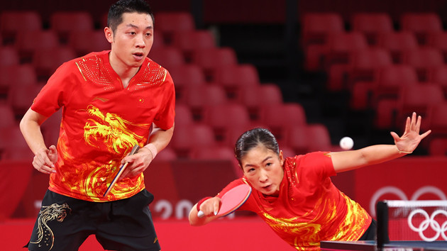 乒乓球混雙首輪  昕雯組合晉級8強