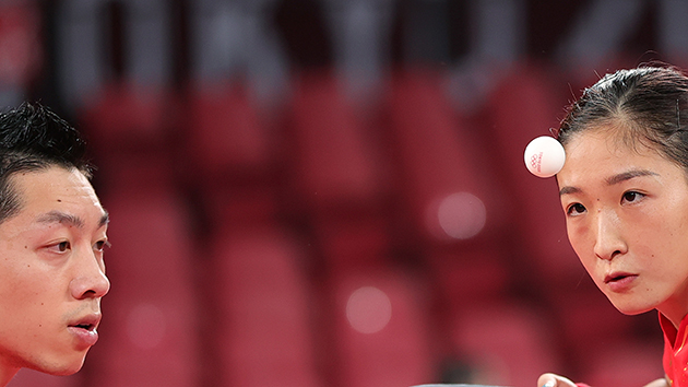 圖觀東奧：乒乓大戰扣人心弦