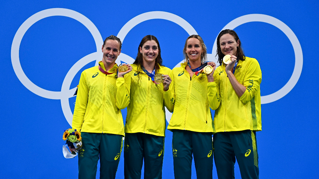 東奧女泳4x100米自由式接力 澳洲隊破世界紀錄摘金