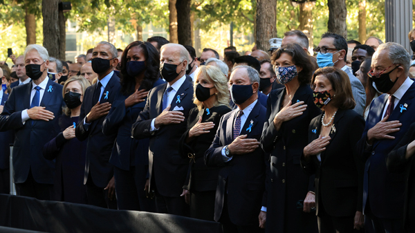 美國紐約舉行「911」事件20周年悼念儀式 拜登默哀