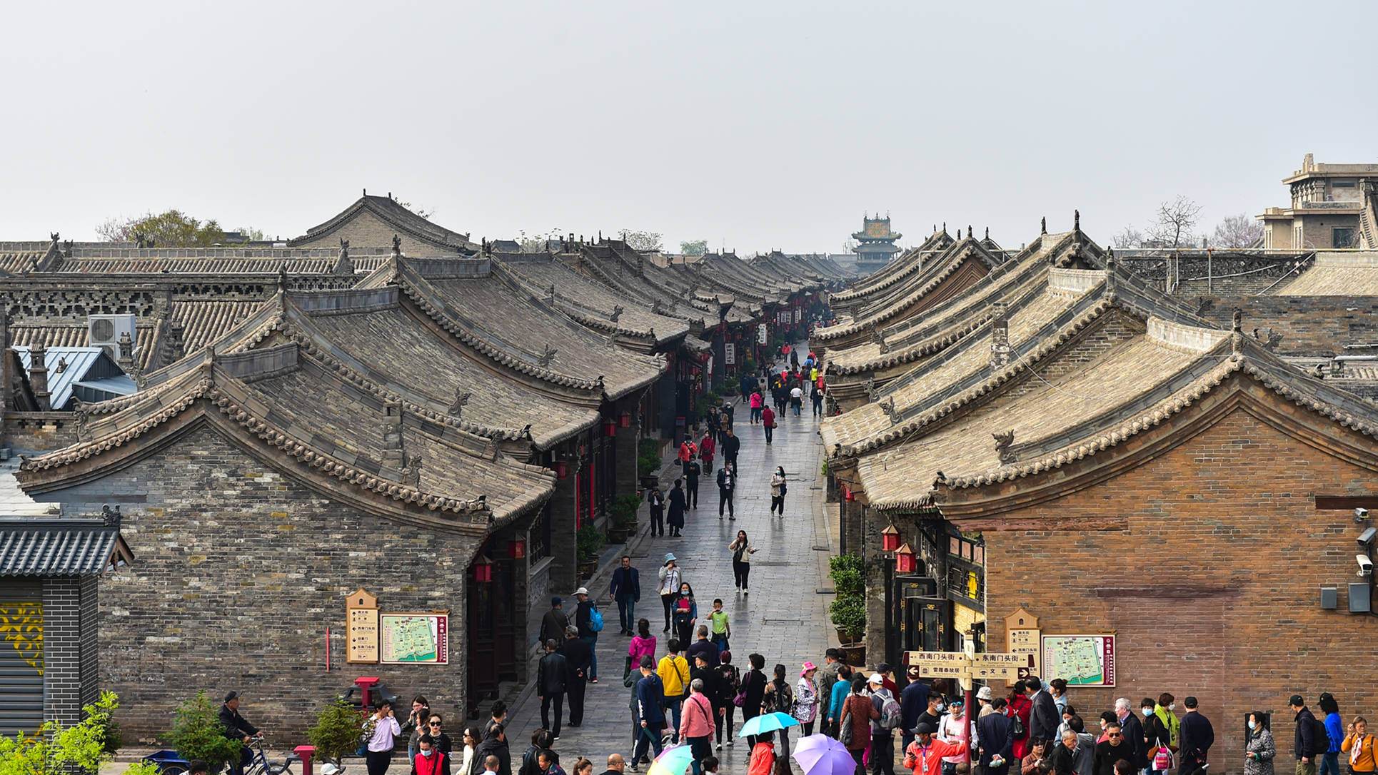 受強降雨影響 山西平遙古城城牆現局部坍塌