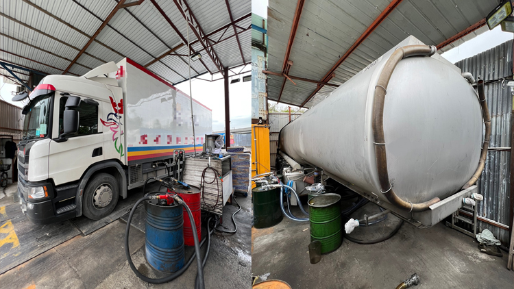 消防處搗破非法加油站 檢獲8000公升柴油