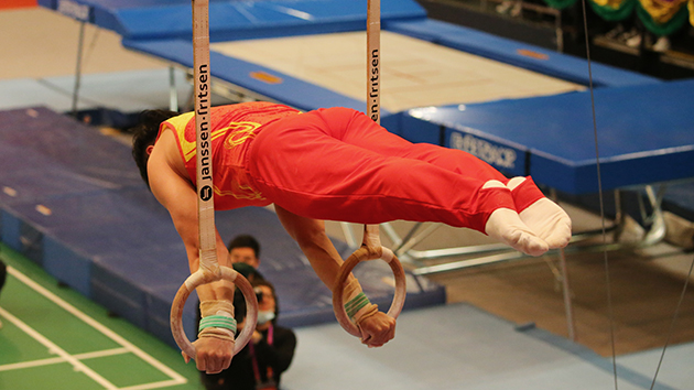 圖集｜體操隊金牌運動員上演高難度動作