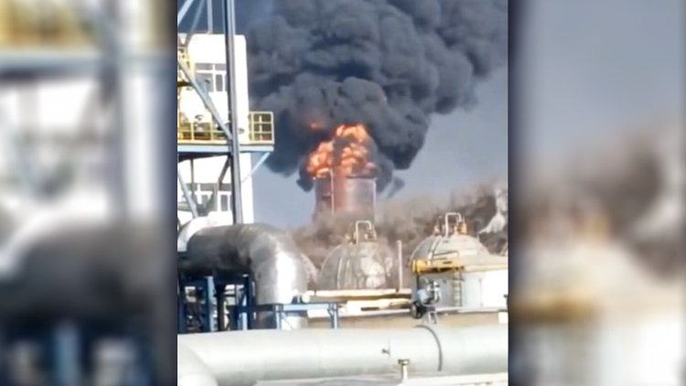 遼寧撫順一在建化工廠起火  暫無人員傷亡