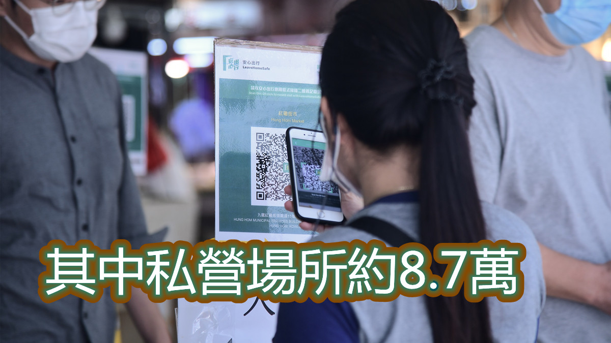 「安心出行」累計下載量約750萬次 11萬公私營場地參與計劃