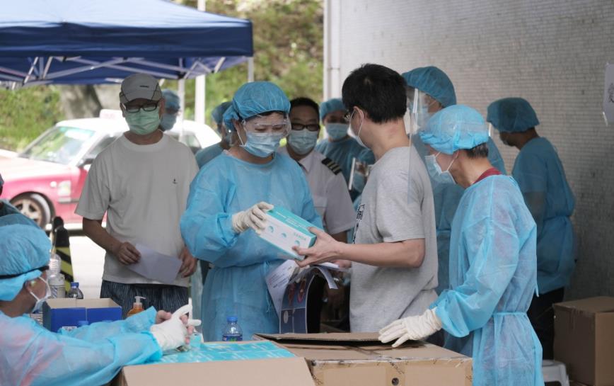 愉景灣污水樣本陽性 民政署向住戶派發2.6萬套快速測試套裝