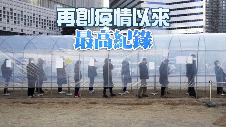 韓國新增確診病例首超20萬例 累計近350萬