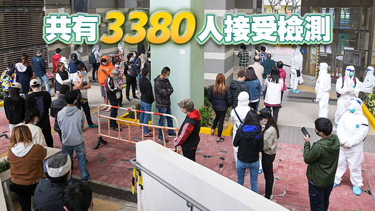 九龍城樂晴樓康晴樓完成強檢 發現518宗初陽及39宗不確定個案