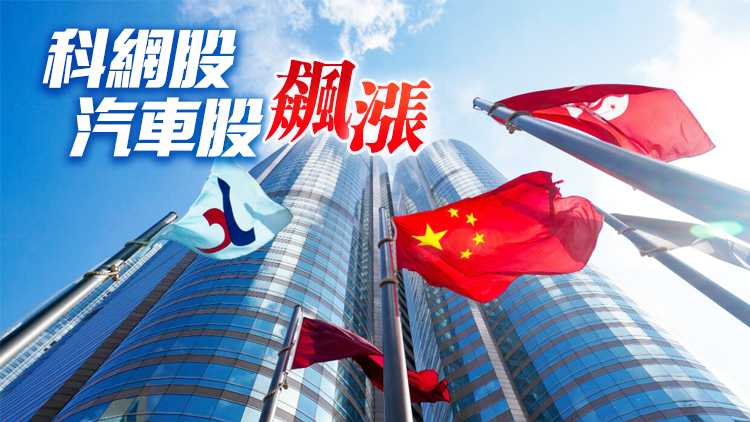 金融委吹暖風港股大反彈 恒指升1672點重上兩萬關