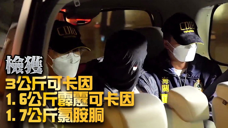 海關九龍城搗破製毒工場 檢值610萬元毒品拘2人