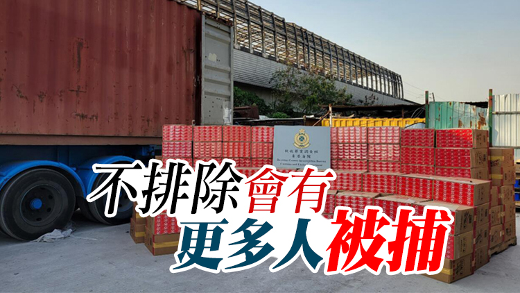海關檢獲2900萬元私煙 拘捕2名男子