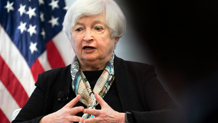 美財政部長耶倫在俄代表發言時離席