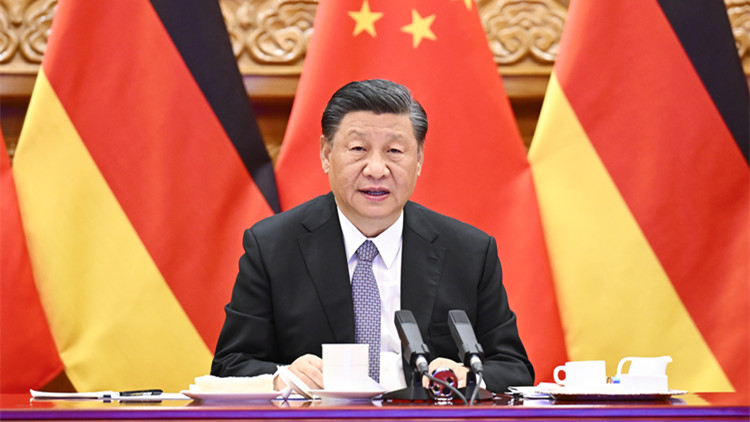 習近平同德國總理朔爾茨舉行視頻會晤