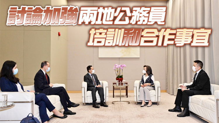 楊何蓓茵歡迎新加坡公務員首長葉成昌訪港 冀兩地未來恢復交流合作