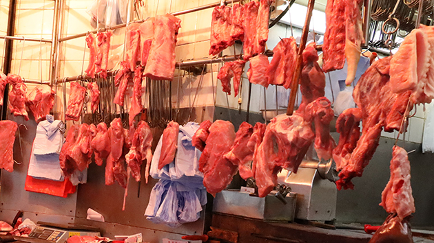 石塘咀街市一肉檔新鮮牛肉檢出防腐劑二氧化硫