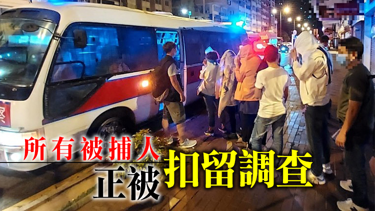 警方佐敦搗破非法百家樂賭檔 拘捕18人