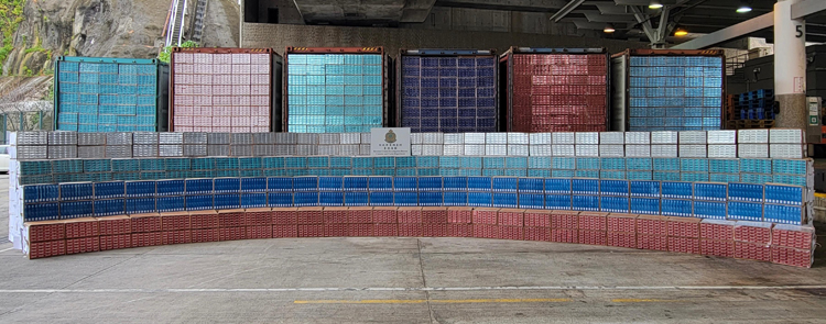 香港海關破獲3宗大型走私香煙案 檢約1.6億元私煙