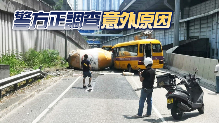 青沙公路田螺車墮天橋壓中保母車 致1死4傷