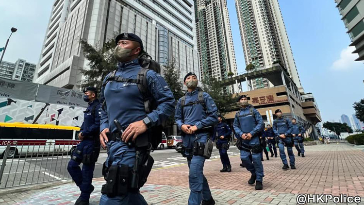 圖集 | 為確保慶國慶活動順利進行 警方連日各區高姿態聯合反恐巡邏