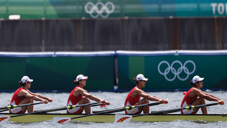 賽艇世錦賽中國隊獲女子四人雙槳金牌