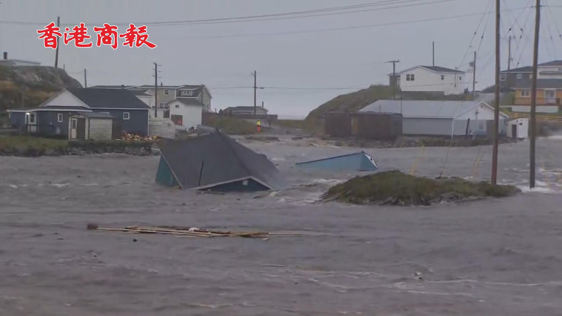 有片 | 颶風「菲奧娜」襲擊加拿大東部 部分房屋倒塌
