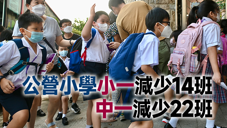 議員：中小學減班情況符合學界預期 籲多管齊下應對縮班