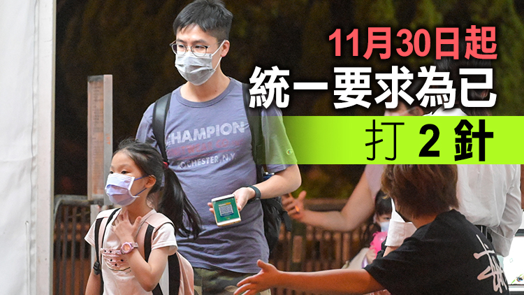 5至11歲兒童30日起進入「疫苗通行證」適用處所需打兩針