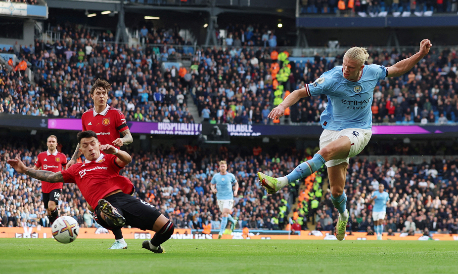圖集丨夏蘭特菲爾科頓一齊戴帽  曼城主場6:3大炒曼聯